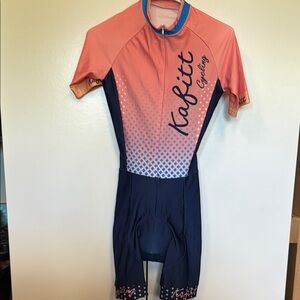 Kafit cycling one piece triathlon. EUC. Padded seat.  Small